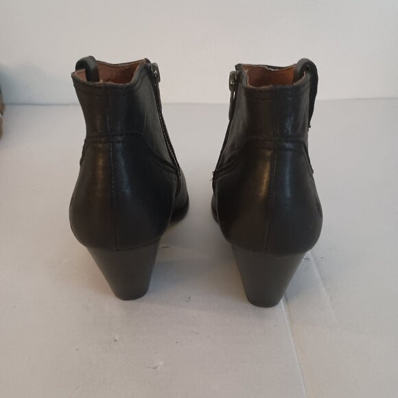 Frye Reina Black Leather Pointed Toe Ankle Booties Women’s 8M - Picture 7 of 13
